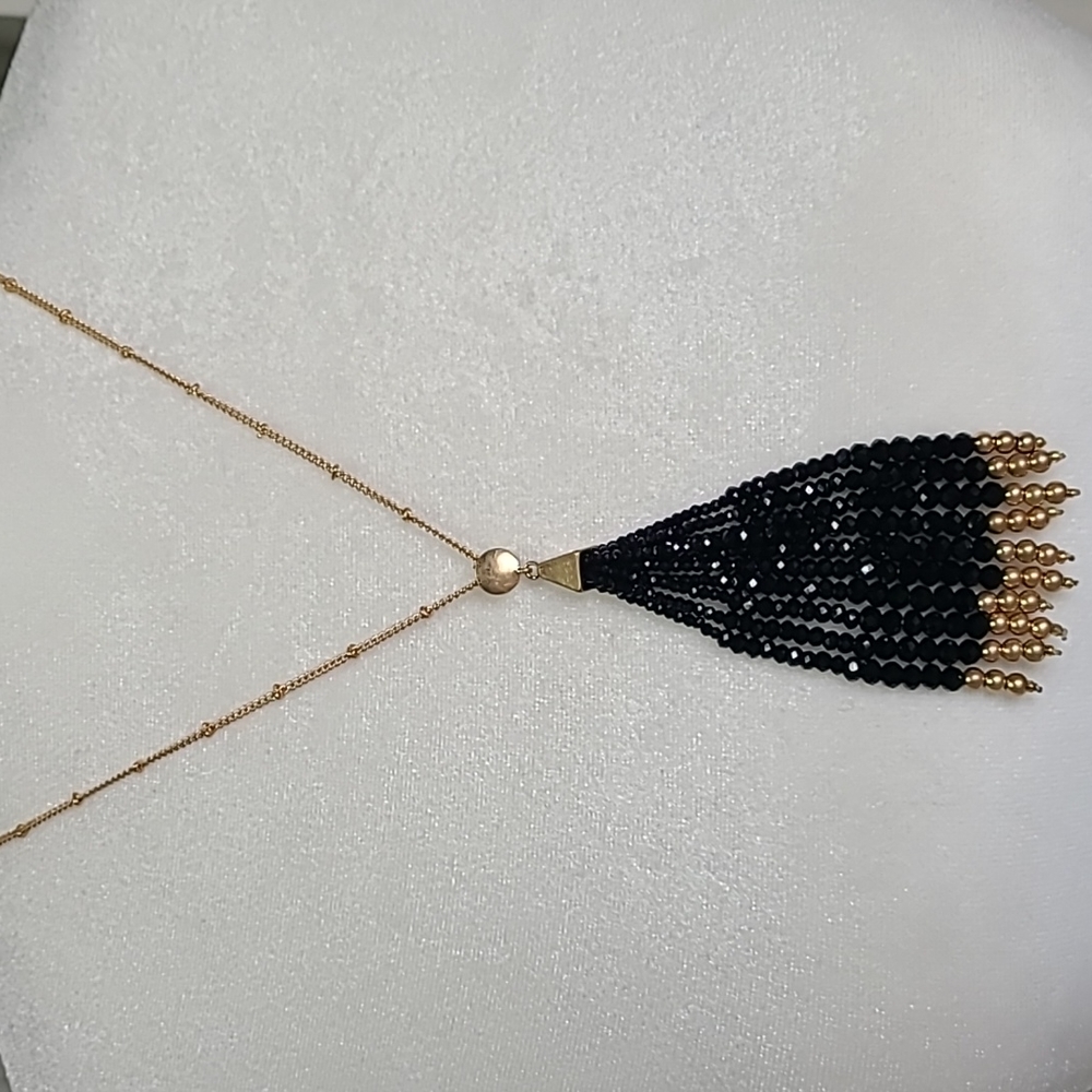 TREASURE Glass Beads Long Necklace Lead Compliant